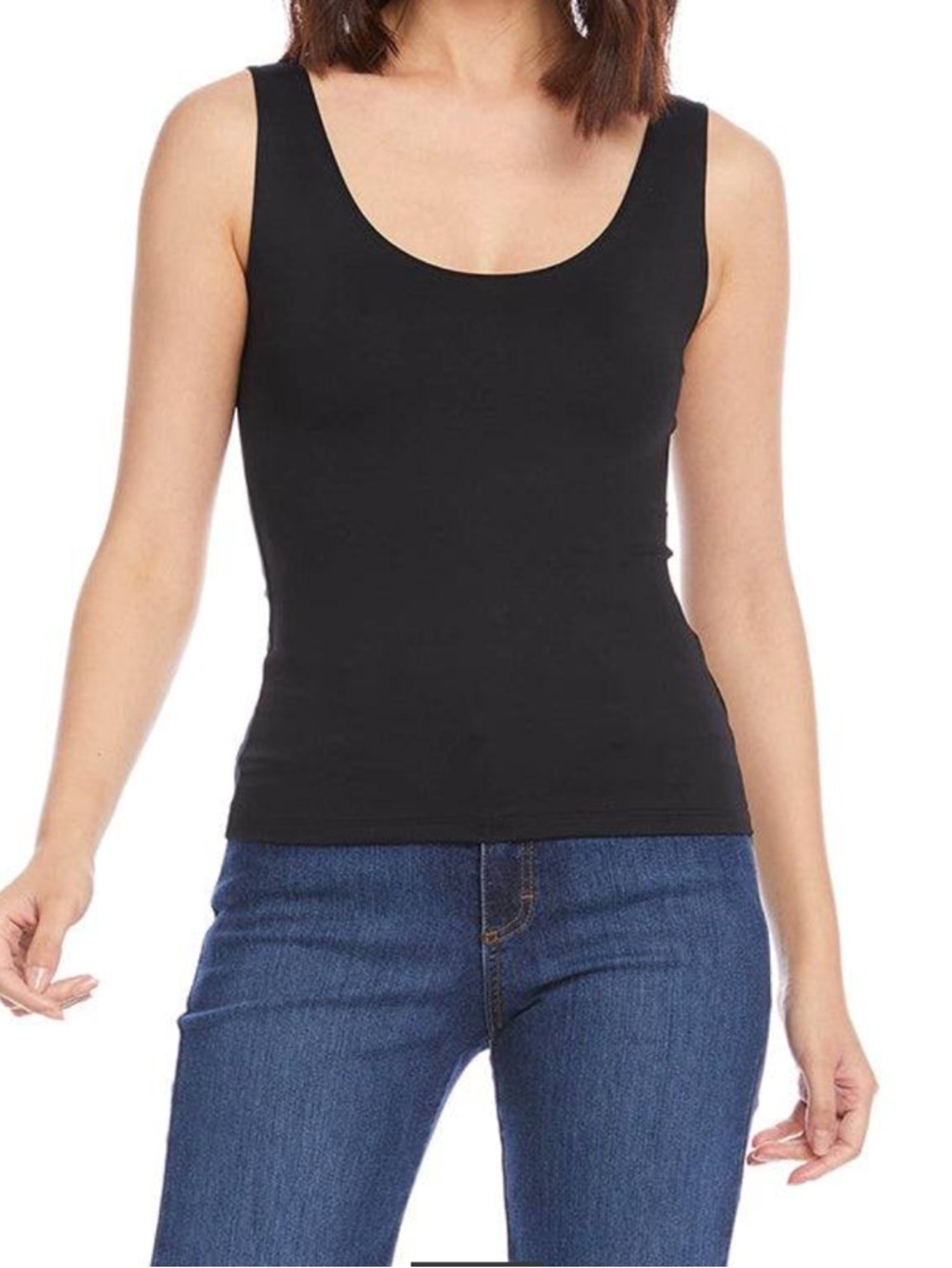 Karen Kane Black Scoop Tank Top